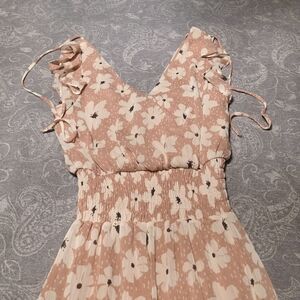 Floral Ruffle Sleeve Dress